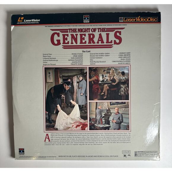 The Night of the Generals LaserDisc, Peter O'Toole Omar Sharif - Picture 2 of 4
